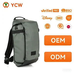 Korean Waterproof Nylon USB Charging Port Sling Fanny Backpack Striped Sport Cross Body Sling Bag Camera Kids Men’s ODM Design