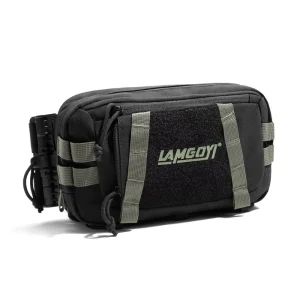 LAMGOYI Tactical Waterproof Molle Waist Chest Bag for Men Outdoor Hiking Camping Single Shoulder Crossbody Fanny Pack