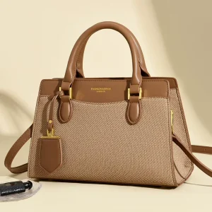 Ladies’ Genuine Leather Tote Bag Customized Men’s Designer Official Document Handbag