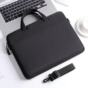 Laptop Bag Lightweight 13 14 15 Inch Water Repellent Oxford Plush Lining Trolley Strap Hand Carry Crossbody Daily Office Travel