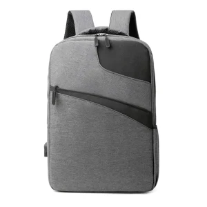 Laptop Bag Men’s New Style Color Blocking Fashion Backpack USB Charging Casual Backpack