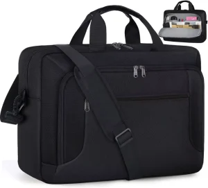 Laptop Bag for Men Women Business Office 17.3 Inch Briefcase Large Waterproof Computer Bag Adjustable Shoulder Messenger Bag