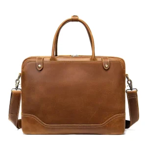 Laptop Briefcase Classic Men’s Business Office Leather Briefcase