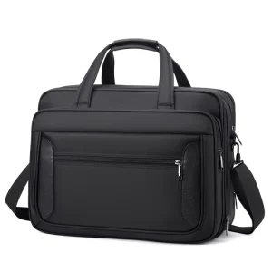 Large Briefcase Men 15.6 Inch Waterproof Nylon Laptop Case Business Office Work Bag Messenger Bag Shoulder Bags Tote Handbags