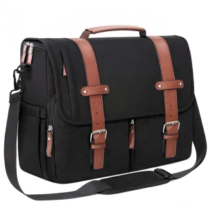 Large Capacity 15.6 Inch Laptop Messenger Bag Men’s Work Crossbody Satchel for College & Office