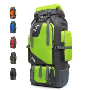 Large Capacity 56 75L Waterproof Oxford Material Outdoor Climb Trekking Mountain Travel Hiking Backpack Physiological Curve Back