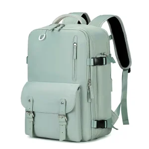 Large Capacity Casual Men’s Travel Backpack Custom Computer Bag with Polyester Lining Waterproof Zipper Closure