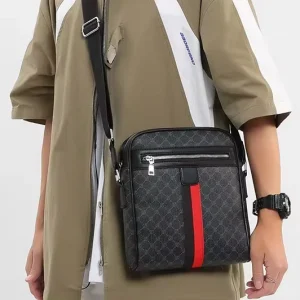 Large Capacity Classic Men’s High-End Satchel Fashionable Business Crossbody Shoulder Bag and Messenger Bag Casual Style