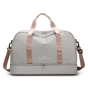 Large Capacity Fashion Duffle Bags for Men Women Canvas with Leather Travel Gym Multi Function Casual Weekender Bag Carry Style