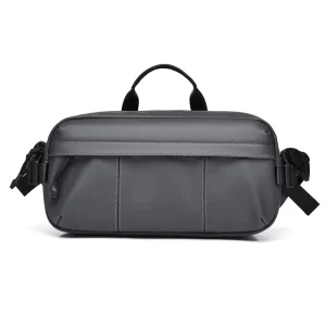 Large Capacity Fashion for Men Leather Film Crossbody Bag for Men Sports Casual Riding Functional Shoulder Messenger Bag