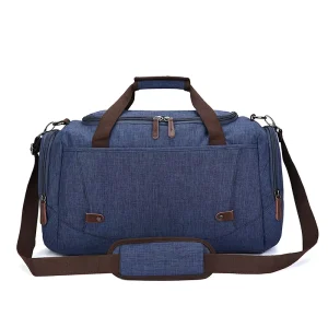 Large-Capacity Fashionable Travel Bag for Men Women Durable Water-Repellent Material Zipper Solid-Color Carry Bag