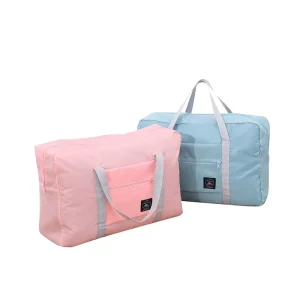 Large Capacity Foldable Travel Duffel Storage Bag Korean Version Fashionable Men’s Women’s Packing Bag Zipper Portable Nylon