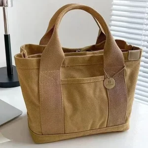 Large Capacity Geometric Pattern Men’s Shoulder Cross Body Canvas Tote Bag