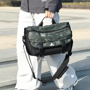 Large Capacity Japanese Workwear Shoulder Bag Crossbody Handbag for Men Cycling Backpack Polyester