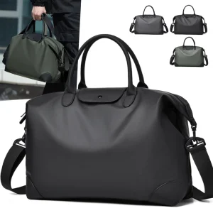 Large Capacity Lightweight Waterproof Gym Duffle Bag Fashion Portable Sports Yoga Fitness Business Luggage Made PU Zipper