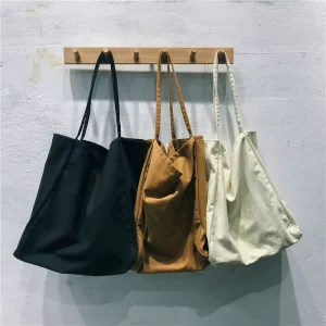 Large Capacity Luxury Designer Canvas Tote Shopping Bag Custom Pattern Nylon Material Casual Shoulder Bag for Women Men