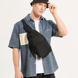 Large Capacity Men Sling Bag Waterproof Adjustable Bag Chest Pack Men’s Crossbody Bag
