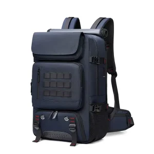 Large Capacity Men’s Anti-Theft Computer Backpack with Zipper Closure for Outdoor Hiking & Business Travel