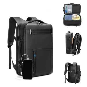 Large Capacity Men’s Backpack for Travel Hiking and Gym Casual Carry-On with Laptop for Weekender and School Use