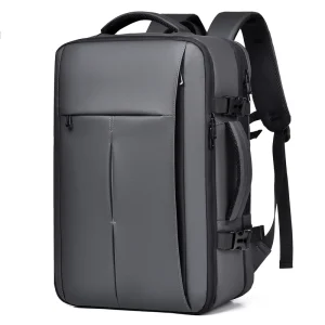Large Capacity Men’s Business Backpack Waterproof Oxford Outdoor Travel USB Expandable Laptop Backpack