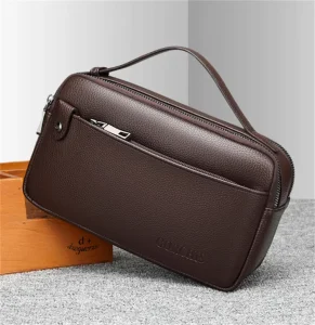 Large Capacity Men’s Clutch Bags Premium PU Leather Business Men Brief Hand Bags