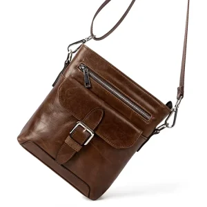 Large Capacity Men’s Crossbody Bag Custom Genuine Leather Crossbody Bag For Men