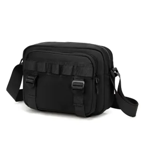 Large Capacity Men’s Crossbody Bag Nylon Fabric Men Sling Shoulder Message Bag with Slots