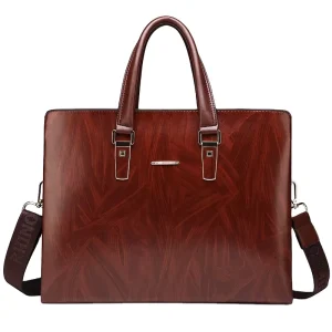 Large-Capacity Men’s Elegant Leather Crossbody Handbags Casual Business Briefcases for Work PU Leather Business Briefcase