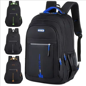 Large Capacity Men’s Fashionable Backpack with Nylon Lining Trendy Student Schoolbag for Travel Commuting Business Backpack