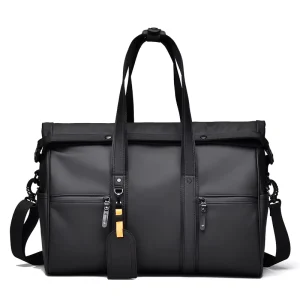 Large Capacity Men’s Fitness Travel Bag Wet Dry Separation Waterproof Polyester Sports Bag Cover Simple Carry-On Luggage Laptop