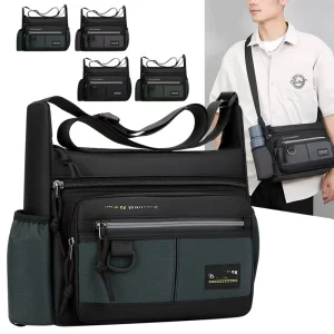 Large Capacity Men’s Shoulder Bag Men’s Business Crossbody Bag Schoolbag Outdoor Travel Bag