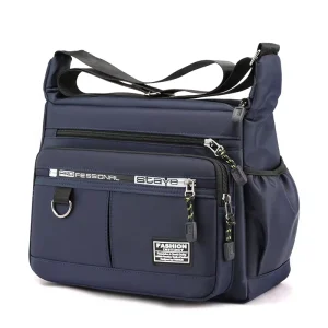 Large Capacity Men’s Shoulder Bag Waterproof Wear-resistant Backpack Multi-pocket Business Casual Men’s Messenger Bag