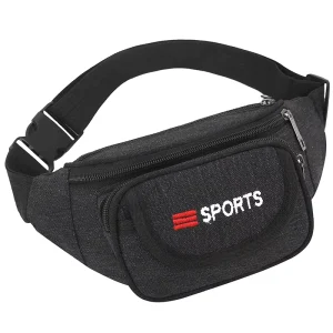 Large Capacity Men’s Sports Fanny Pack Custom Logo Crossbody Waist Bag Waterproof Nylon Factory Price Bum Bag for