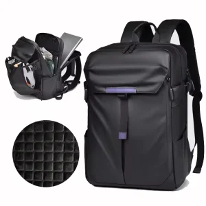 Large Capacity Men’s Travel Bag Polyester Waterproof Dry Wet Separation Fashionable Outdoor Ride School Laptop