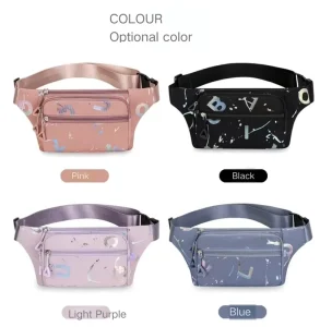 Large Capacity Men’s Waist Chest Sports Bag with Zipper Closure Water Proof Travel Moneybelt and Cross Body Mobile Phone Holder