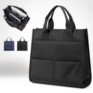Large Capacity Multi Compartment Briefcase Custom Logo Durable Laptop Bag for Men Stylish Business Handbag for Office Work Daily