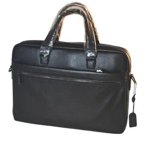 Large Capacity Multi-Pocket Portable Classic Handmade Men’s Business Briefcase Cowhide Genuine Leather Crossbody Shoulder