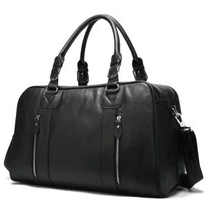 Large Capacity Multi Purpose Tote Duffel Bag for Men Leather Travel Carry on Weekend Bag Zipper Closure Gift Bolsa De Equipaje