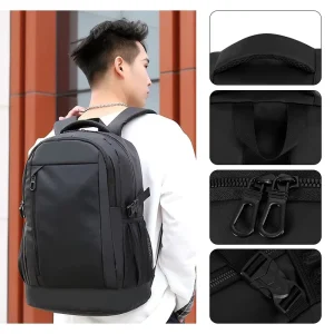 Large Capacity Multi function Water resistant Denim Custom Laptop Backpack Student’s Bag Men’s Casual Travel Bag
