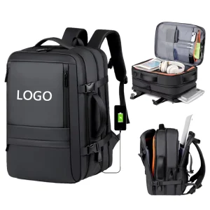 Large Capacity Multifunction Laptop Backpack with USB Charging Port Custom Logo Expandable Travel Outdoor Backpack