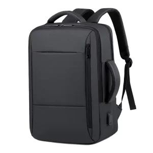 Large Capacity Multifunctional Computer Bag Travel Men’s Backpack Expandable Working Men’s Backpack with USB Charging Port