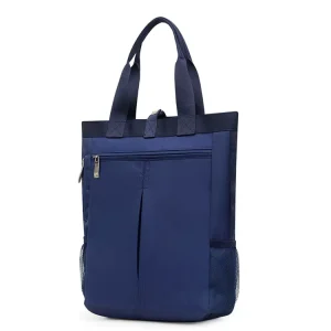 Large Capacity Nylon Office Tote Bag Polyester Bucket Shape Zipper Closure Portable for Women Men Customizable