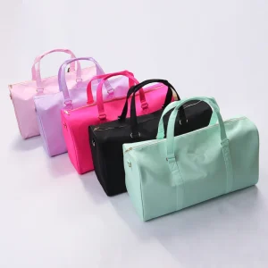 Large Capacity Nylon Sport Training Gym Bags Duffel Bag Women Men Weekender Pink Black Duffle Overnight Travel Bags