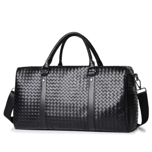 Large Capacity Nylon Zipper Travel Bag Men’s Casual Short Distance Handbag Letter Pattern Fitness Single Shoulder Crossbody