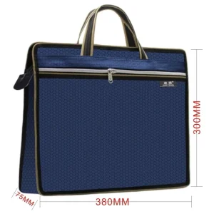 Large Capacity Oxford Nylon Handheld Document Bag Custom Design Meeting File Messenger Pocket Solid Color Zipper Purse
