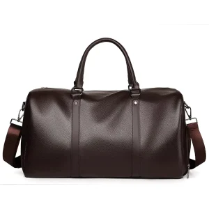 Large Capacity PU Leather Duffle Tote Bag Custom Style Luxury Designer Shoulder Travel Bag Women Men Sport