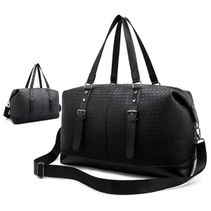 Large Capacity PU Leather Men’s Travel Bag Men Business Travel Bag Handbag Messenger Duffel Bag