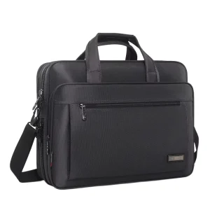 Large Capacity Portable Oxford Cloth Men’s Business Bag Waterproof Soft PU Shoulder Handbag Wear Resistant Single Shoulder Style