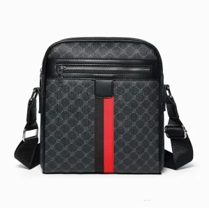 Large Capacity Premium Casual Men’s Shoulder Crossbody Messenger Bag with PU Polyester Lining Waterproof Durable for Travel Work