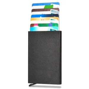 Large Capacity RFID Shielding Card Bag, 10-Card Metal Organizer Holder for Men and Women